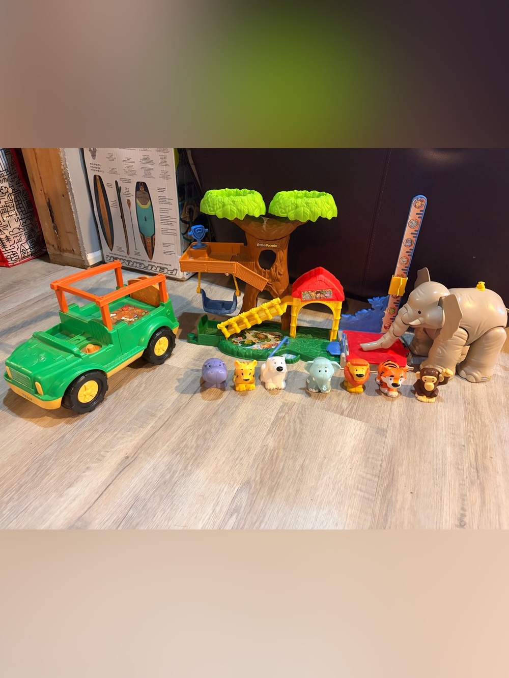 Little people big animal zoo with additional animals and car